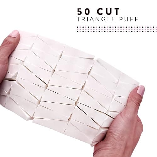 Artist's Choice 100 Pack Makeup Sponge Mini Applicator Wedges, Triangle Cosmetic Sponges for Foundation, Blush, Eye Shadow, Blending and Smoothing, Disposable, Latex Free thumbnail 4