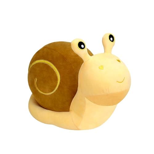 MUPI Snail Plush Pillow Toy Cute Stuffed Animal Snail Plush Kawaii Soft Decor Plushies Doll Gifts for Adults Kids Boys Girls Room Decor (Yellow 7.8 Inch) - Image 1