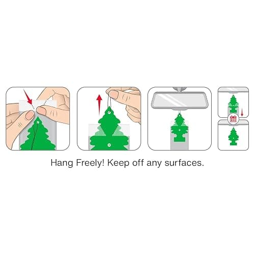 LITTLE TREES Car Air Freshener | Hanging Tree Provides Long Lasting Scent for Auto and Home | Black Ice, 24 Air Fresheners thumbnail 7