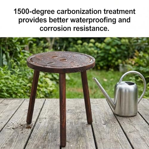 Amdermi 3 Pack Wood Plant Stands Indoor, Mid Century Modern Plant Stool for 6-12 Inch Pots, Tall Small Plant Stand Set for Living Room, Balcony, Office thumbnail 6