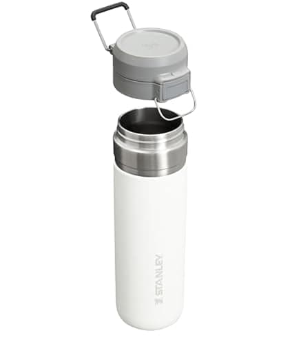 Stanley Quick Flip GO Water Bottle 24 oz | Push Button Lid | Leakproof and Packable for Travel and Sports | Insulated Stainless Steel | BPA-Free | Polar thumbnail 3