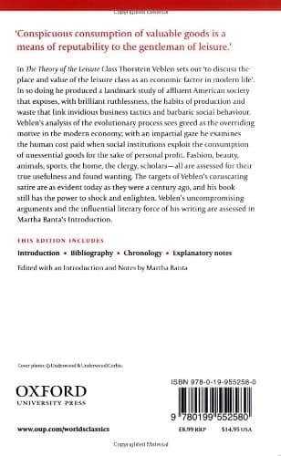 The Theory of the Leisure Class (Oxford World's Classics) thumbnail 2