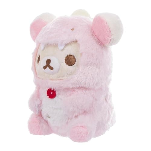 Korilakkuma San-X Original Plays with Dino Series Plush - Pastel Pink thumbnail 6