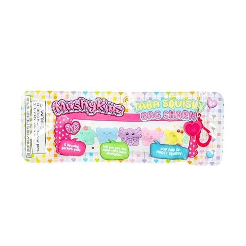 MushyKinz Keychain Bag Charm, 5 Piece Mini Taba Squishies, Styles Vary thumbnail 3