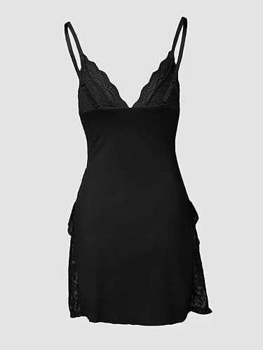 (3 pack) CHICME sexy lace sleep dress - grey, red, black thumbnail 8