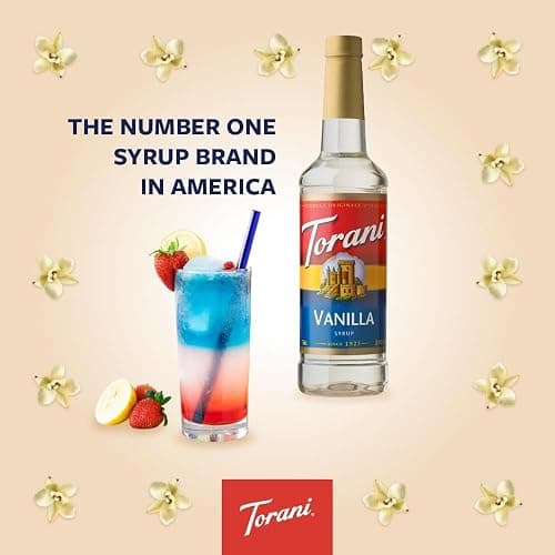Torani Vanilla Coffee Syrup (750ml) - Pure Cane Sugar Syrup for Lattes, Iced Coffee & Hot Drinks - Classic Sweet Taste, Vegetarian-Friendly thumbnail 4