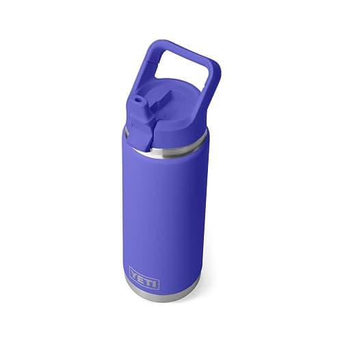 YETI Rambler 26 oz Bottle, Vacuum Insulated, Stainless Steel with Color Matching Straw Cap - Image 1