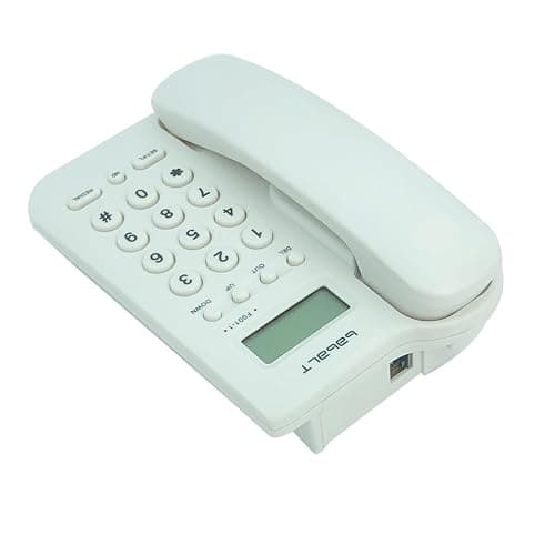 Corded Basic Landline Phone, TelPal FSK/DTMF Simple Caller ID Telephone with LCD Incoming Call Number Display, Small Desk/Wall Mountable Analog Phone for Home Office (White) thumbnail 4