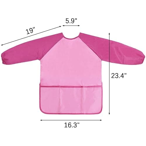 Kopokita Kids Art Smock, Toddlers Painting Apron Waterproof Children Artist Smock With Long Sleeve and 3 Pockets thumbnail 2