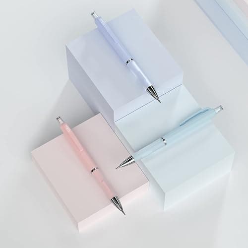Nicpro 3PCS Pastel Mechanical Pencil Set with Case, 0.5 mm Cute Pencils with 6 Tube HB Lead Refill, 3PCS Eraser, Eraser Refill for Stationery School Supplies Student Writing Drafting Drawing Sketching thumbnail 8