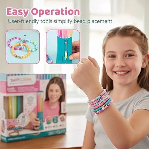 Xakava Quick-Click Bracelet Maker Kit, DIY Charm Bracelet Kit with Beads, Easy Click Design, Jewelry Making Kit for Girls, Cute & Friendship Bracelet Kit, Charm Bracelet Making Kit (A Set) thumbnail 3