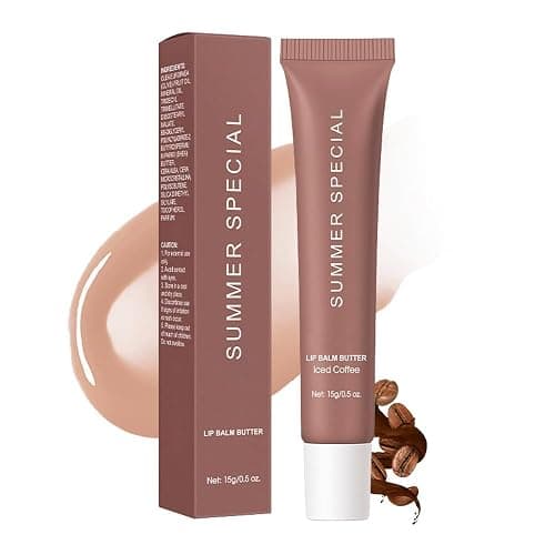 Summer Lip Glossy Butter Balm, Instant Moisture Sheer Tint, Non-Sticky, Conditioning Formula to Soothe & Repair Dry, Chapped Lips, Jelly Lip Stain with Natural Scent (#3Iced Coffee, 1Pc) - Image 1