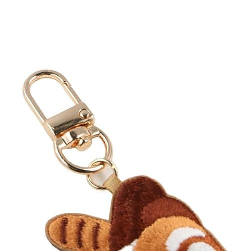 Animal Pendant Cartoon Funny Red Panda Keyrchain Sleep Red Panda Embroidery Pendant Bag Hanging(D) thumbnail 4
