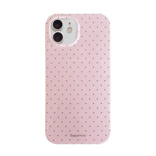 ⭐️⭐️Reownest Case for iPhone 12/iPhone 12 Pro, Soft TPU Protective Phone Case with Aesthetic Cute Dot Simple Design for Women Girls - Pink - Image 1