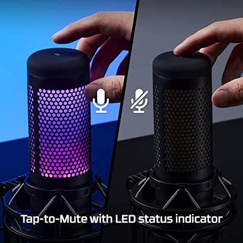 HyperX QuadCast S – RGB USB Condenser Microphone for PC, PS4, PS5 and Mac, Anti-Vibration Shock Mount, 4 Polar Patterns, Pop Filter, Gain Control, Gaming, Streaming, Podcasts, Twitch, YouTube, Discord thumbnail 4