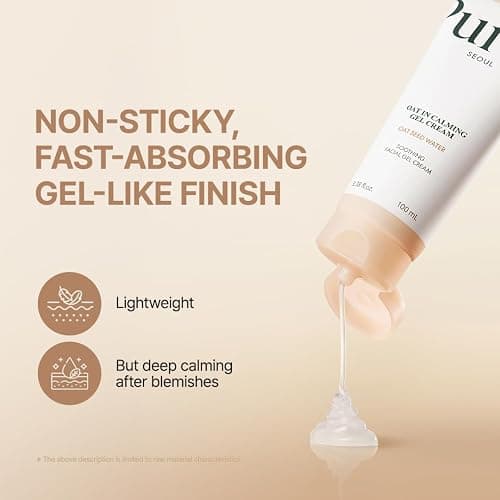 PURITO Oat In Calming Gel Cream, Non-Comedogenic, 77% Oat Seed Water Lightweight Water-Gel Face Moisturizer, Fragrance-Free, Vegan Korean Skincare, Sensitive & Blemish-Prone Skin, 100 mL thumbnail 4