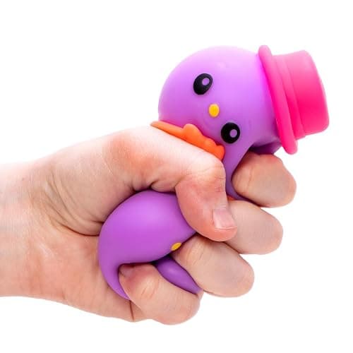 Schylling NeeDoh Squishmas Groovy Glowman - Christmas Squeeze Toy - Satisfying Snow-Like Crunch - 3.5" Tall - Color May Vary (Pack of 1) thumbnail 7