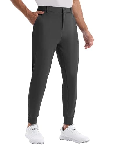CANGHPGIN Mens Athletic Joggers with Zipper Pockets Lightweight Golf Pants Men Stretch Relaxed Fit Tapered Work Travel Pants thumbnail 2
