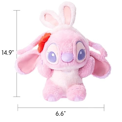 MINISO 11'' Lilo & Stitch Collection Costume Changing Bunny Plush Toy (Angel) Stuffed Animals for Valentine's Day, Mini Stuffed Animal Enthusiasts thumbnail 9