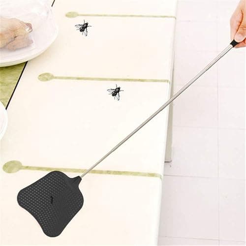 Foxany Telescopic Fly Swatters, Durable Plastic Fly Swatter Heavy Duty Set, Flyswatter with Stainless Steel Handle for Indoor/Outdoor/Classroom (2 Pack) thumbnail 2
