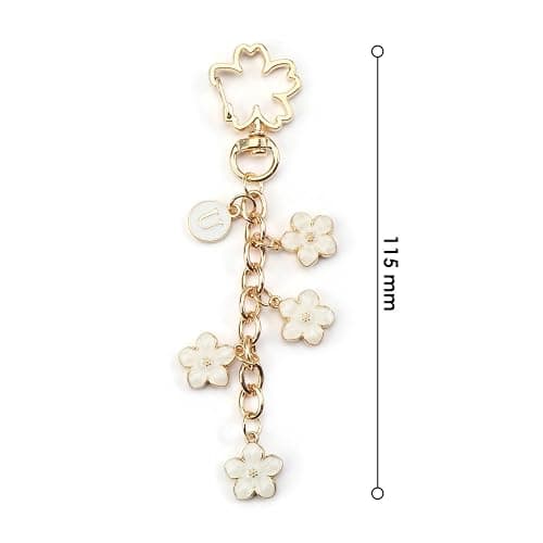 FRULX Cute Keychain Cartoon Cherry Blossom Keyring, Creative Bag Charm Accessory, Stylish Gift for Women, Friends, Mothers, And Sisters, Unique Birthday, Friendship thumbnail 2