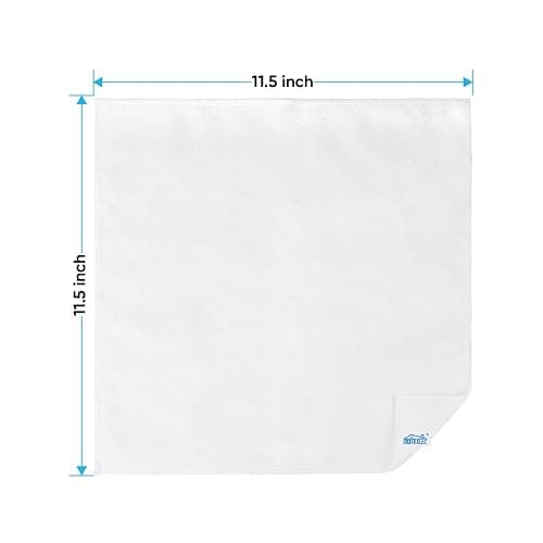 HOMEXCEL White Microfiber Cleaning Cloth, 12 Pack Premium Microfiber Towels for Cars, Lint Free, Scratch-Free, Highly Absorbent, Reusable Cleaning Rags for Car, Household, Kitchen, 11.5"X11.5" - White - 12 thumbnail 7