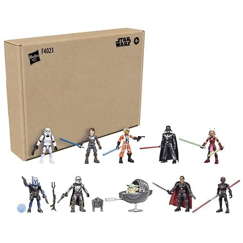 STAR WARS Mission Fleet 2.5-Inch-Scale Action Figure 10-Pack, 19 Accessories, with Darth Vader, Luke Skywalker and Grogu, Ages 4 and Up (Amazon Exclusive) thumbnail 3