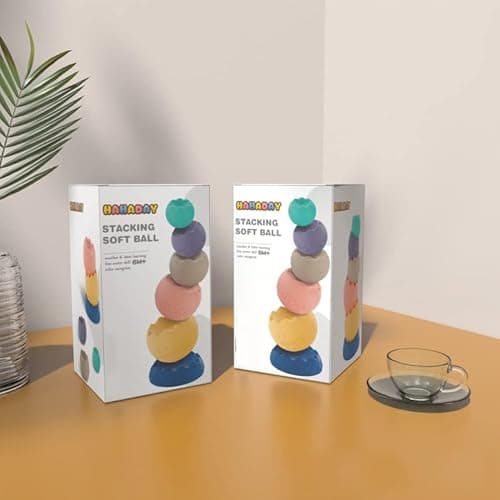 Baby Sensory Balls Teething Toys 6 9 12 18 Months Soft Building Blocks Toddlers Montessori Fine Motor Skills Stacking Ring Infant Boys Girls Easter Basket Stuffers Gifts One 1 2 3 Year Old thumbnail 6