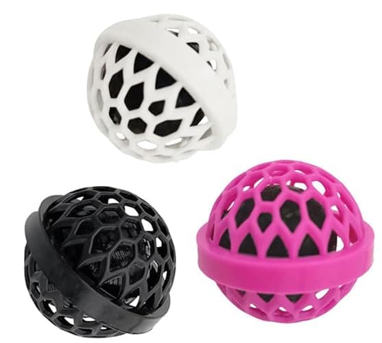 3 Pack Purse Cleaning Balls - Bag Cleaner Balls for Spotless Purses - Sticky Balls Remove Dust, Dirt, and Crumbs - Ideal for Bags, Backpacks - Pink/Black/White - Effortless Purse Cleaning - Image 1