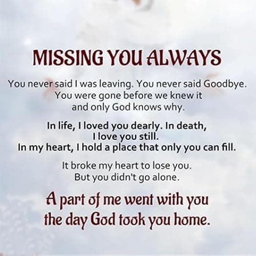 LIU JUN For Memorial - Tiny Heart With Wings Ring, Missing You Always I'll Hold You In My Heart Rings Lost Loved One Loss Miscarriage Memorial Jewelry Gift thumbnail 6