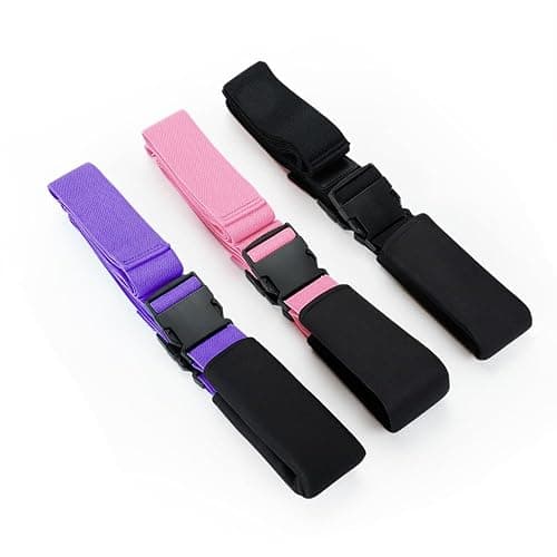 Modular 3-in-1 Yoga Straps System: Detachable Ends with Quick-Lock Buckles & Lumbar Pad - 150cm Adjustable Stretching Band for Splits, Pilates, Gym, Dance, Physical Therapy & Flexibility Training thumbnail 7