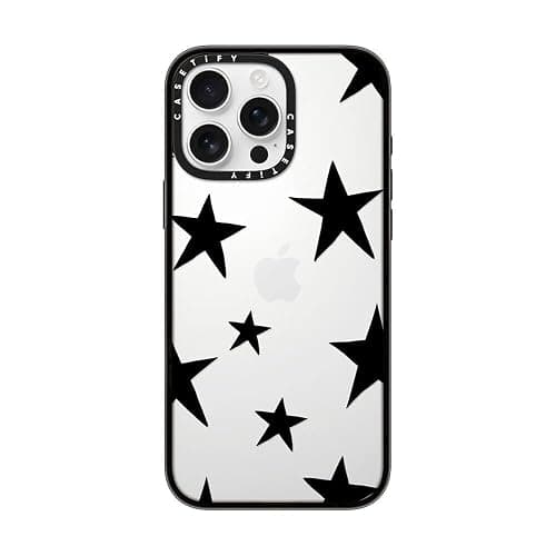 CASETiFY Compact iPhone 16 Pro Max Case [4 ft. 2X Military Grade Drop Protection/Slim/Lightweight] - Stars Black - Clear Black - Image 1
