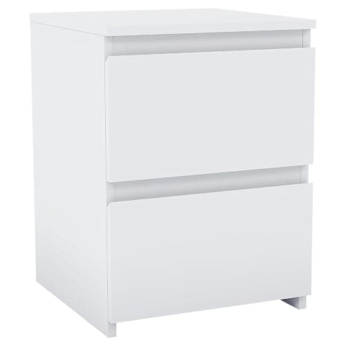 Vida Designs Denver Table de Chevet 2 tiroirs Blanc thumbnail 8