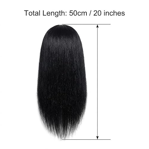 16 Inch 100% Real Human Hair Mannequin Head, Manikin Head with Hair | Hair Mannequin Head for Kids Braiding Cosmetology Hairstyle Practice thumbnail 3