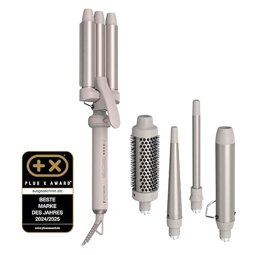 Remington Lockenstab 5in1 [Welleneisen, Rundbürste 38mm, 3 Lockenaufsätze 13-33mm] Trendology (LED display 130°C - 210°C, Beach Waves, Spirallocken & Natürliche Locken für alle Haartypen) CI41MS5 thumbnail 2