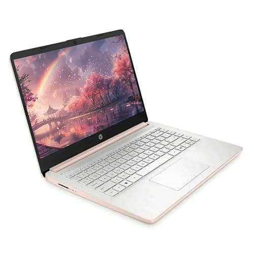 HP 14" Business Laptop Computer with Microsoft Office 365, 4-Core Intel Processor, 128GB SSD + 1TB Cloud Storage, 8GB RAM, Windows 11, SageNova Earphones, Pale Rose Gold thumbnail 4