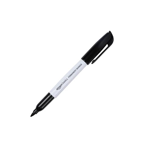 Amazon Basics Fine Tip Point Permanent Markers for Office, School, and Home Use, Assorted Colors, 24 Pack thumbnail 4