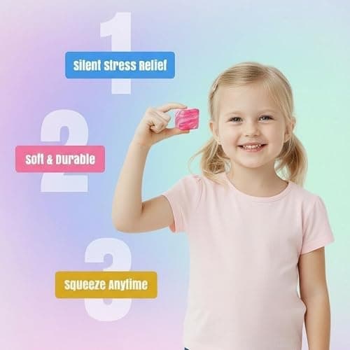 Swirl Fidget Toy Stress Cube: 4 Pack Ice Cube Squishy Fidget Toys | Sensory Toys Stress Balls Filled with Thick Substance for Anxiety Stress Relief, Fidgets Cube for Adults Kids Children Teens thumbnail 3