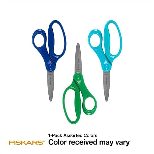 Fiskars 6" Big Kids Scissors for Kids Ages 8-11, Scissors for School or Crafting, Back to School Supplies, Color May Vary - Assorted Colors - Single Pack thumbnail 2