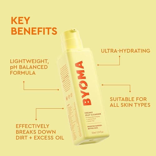 BYOMA Creamy Jelly Cleanser - Hydrating Facial Cleanser for Skin Barrier Repair -Tri-Ceramide Face Wash for Sensitive Skin & All Skin Types - Gently Removes Makeup & Excess Oil - 5.91 fl oz thumbnail 3