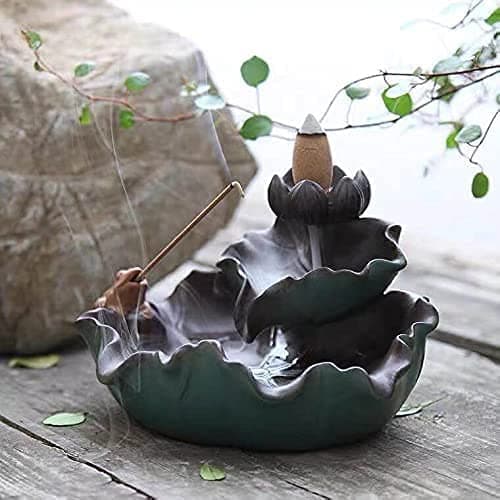 Set of 9 Backflow Incense Cones Gift Variety Pack - White Sage, Dragons Blood, Palo Santo, Jasmine, Lavender, Ocean, Sandalwood, Cinnamon, Rose for Waterfall Aromatic Smoke Fountain Haze Falls thumbnail 7