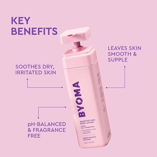 BYOMA Sensitive Body Lotion - For Dry, Irritated Skin - Fragrance-Free Moisturizer with Colloidal Oat & Shea Butter - Soothes & Relieves Itching - Skin Barrier Support - 13.52 fl oz thumbnail 3