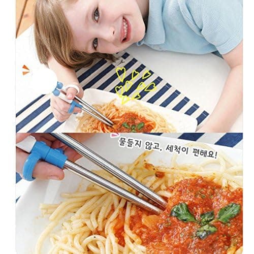 Edison Friends Petty Training Chopsticks for Right-hand Children Kids Stainless Steel, Edison Friends Chopsticks, Made in Korea thumbnail 4