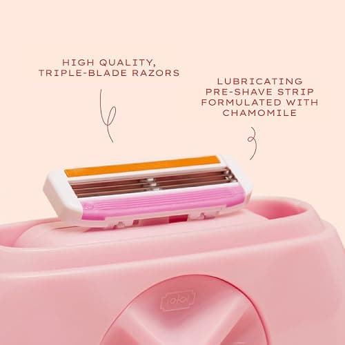 Alleyoop Portable Travel Razors For Women - On-the-Go Mini Triple-Blade Razor & Shaver - Clean & Close Shave with Moisturizing Bar & Refillable Spray Bottle - Gentle for All Skin Types (Dusty Pink) thumbnail 4