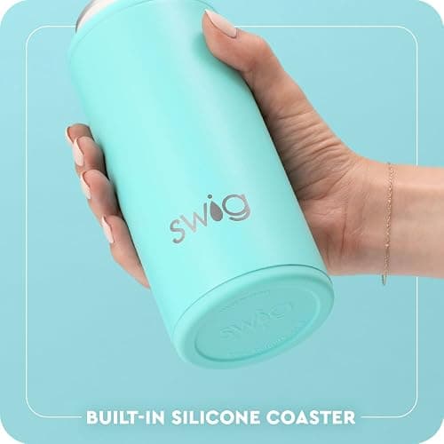 Swig Life 12oz Skinny Can Cooler for Slim Cans, Boot Scootin' Pink | Insulated Stainless Steel - Fits Slim 12oz Cans - Keeps Drinks Cold - No Sweat Design - Beach & Tailgate Ready thumbnail 5