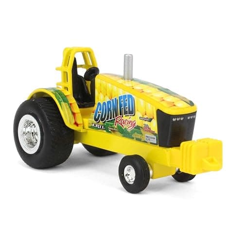 ERTL 1/64 Corn Fed Racing Yellow Pulling Tractor Collect N Play 47495 thumbnail 2