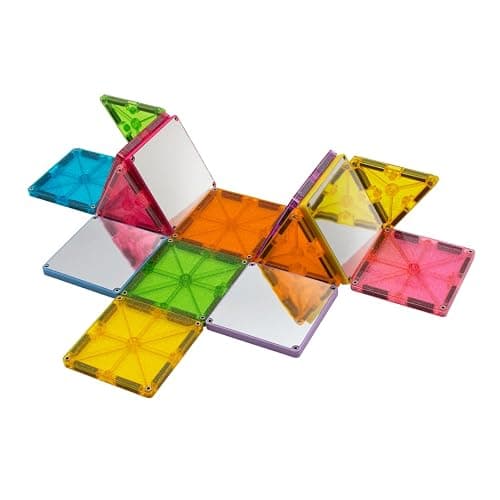 Magna-Tiles Stardust Set - Die Original Magnetische Baufliesen für Kreatives Offenes Spielen, Lernspielzeug für Kinder ab 3 Jahren (15 Stück inklusive Glitzer und Spiegel), Mehrfarbig, 15 Piece thumbnail 7