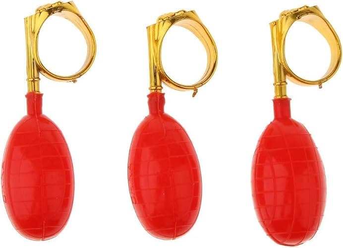 Sluswallow 3Pcs Red Water Squirt Toys Water Spray Ring Tricky Toy Spoof April Fools' Day Tricky Prank Toys, Gags and Practical Joke Toys, Decorations - Image 1