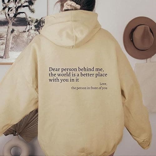 Soft Clouds You are Enough Hoodie, Dear Person Behind Me Hoodie, to The Person Behind Me-World is a Better Place thumbnail 3