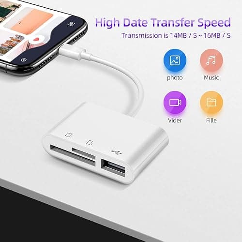 RayCue USB C to Micro SD TF Memory Card Reader, 3-in-1 USB Camera Card Reader Adapter Compatible with iPhone 15,iPad Pro, MacBook Pro/Air, Chromebook XPS, Galaxy S10/S9 and More USB C Devices thumbnail 3